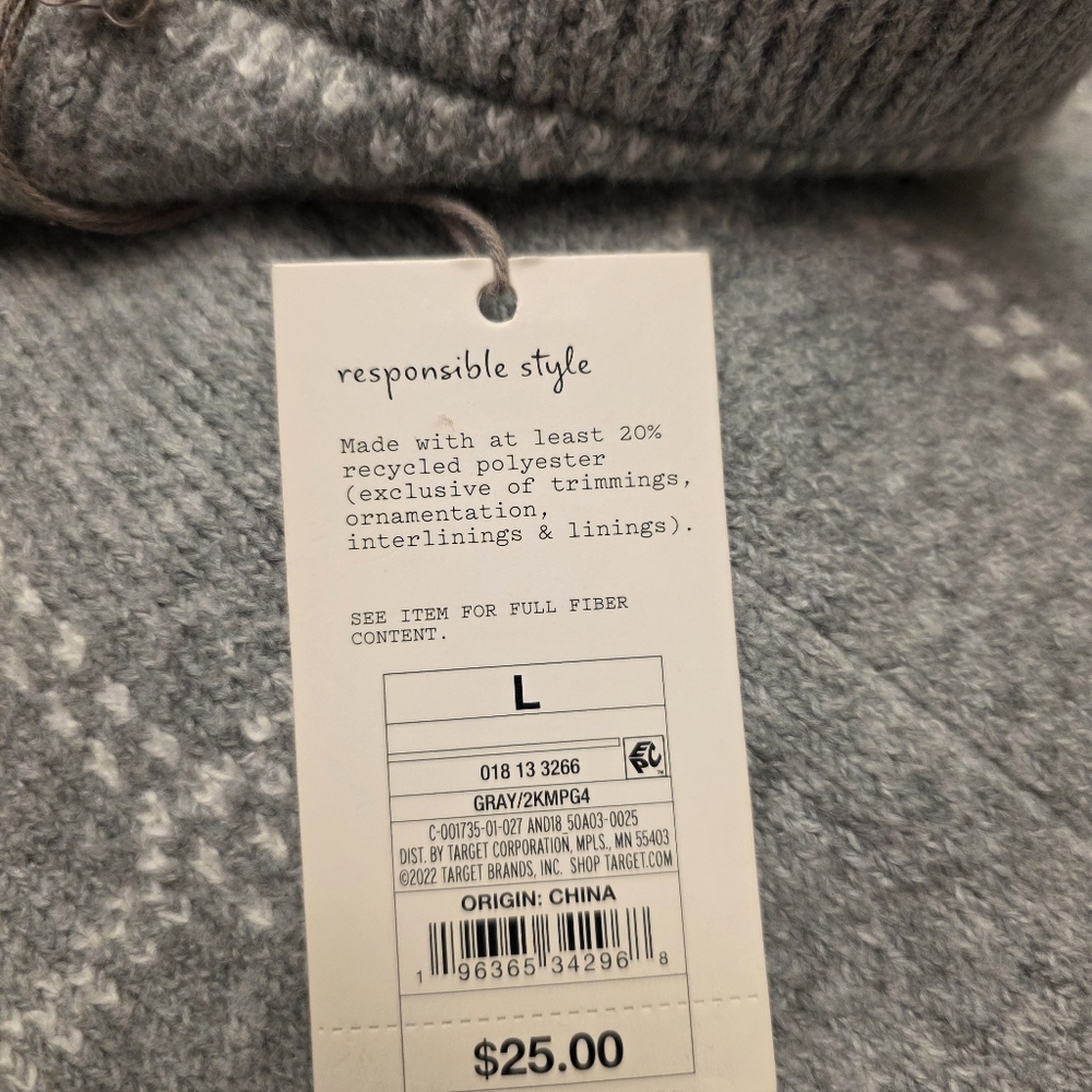 A New Day Gray Sweater Skirt Size L - Picture 4 of 10